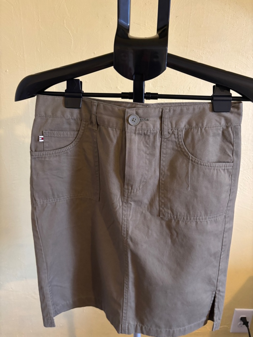 Tommy Hilfiger Olive-Tone Utility Skirt